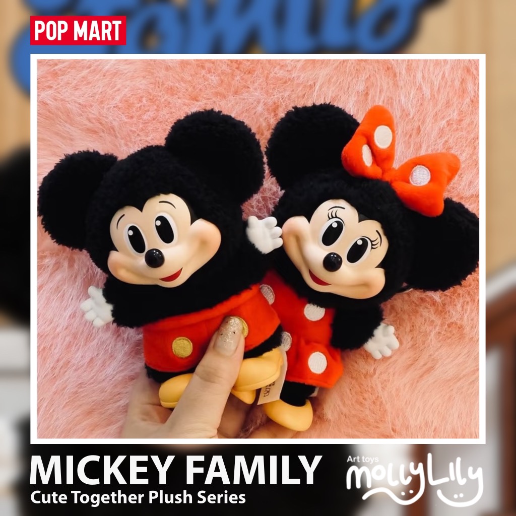 POP MART Mickey Family Cute Together Plush Pendant Series