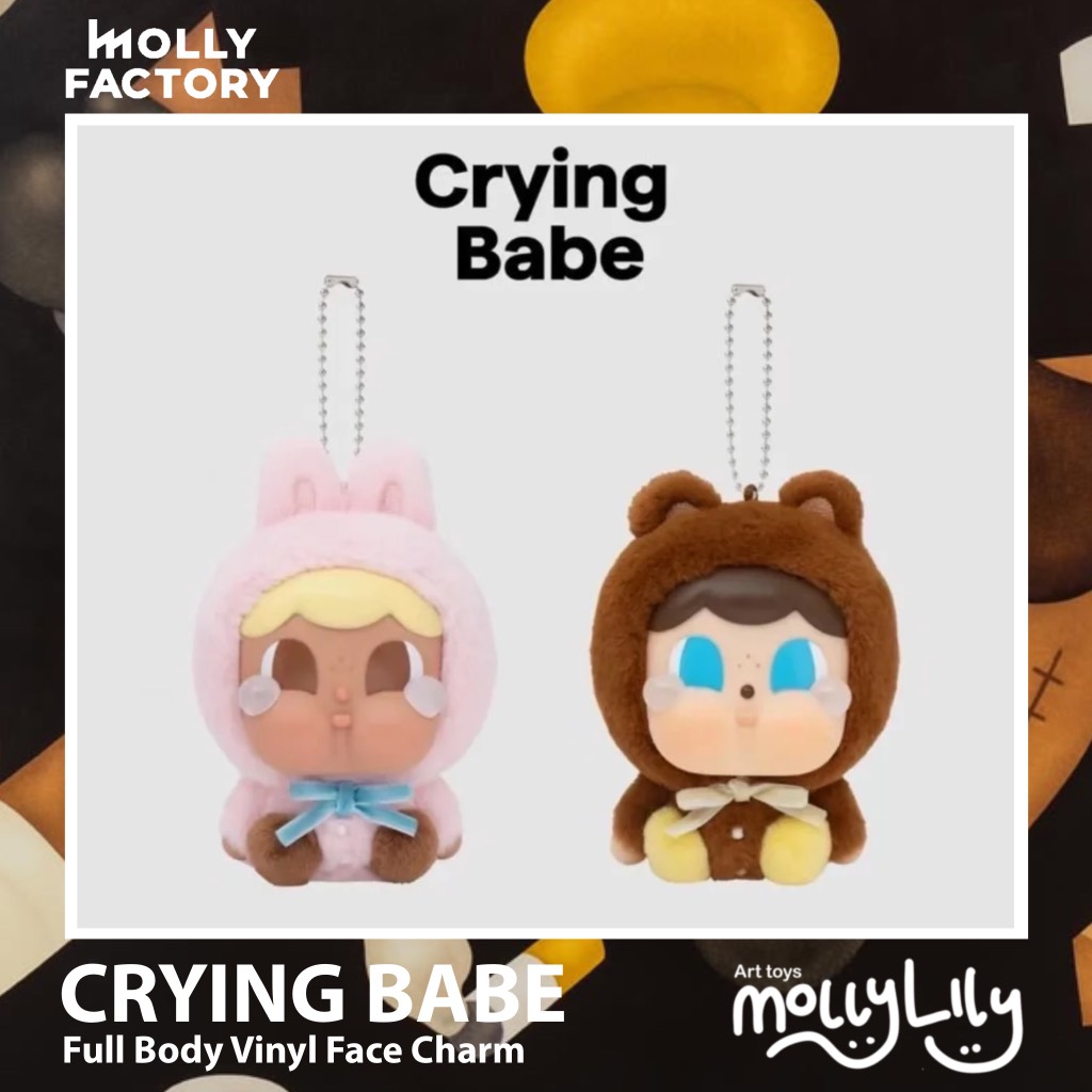 CRYING BABE - CRYBUNNY Full Body Vinyl Face Plush Charm