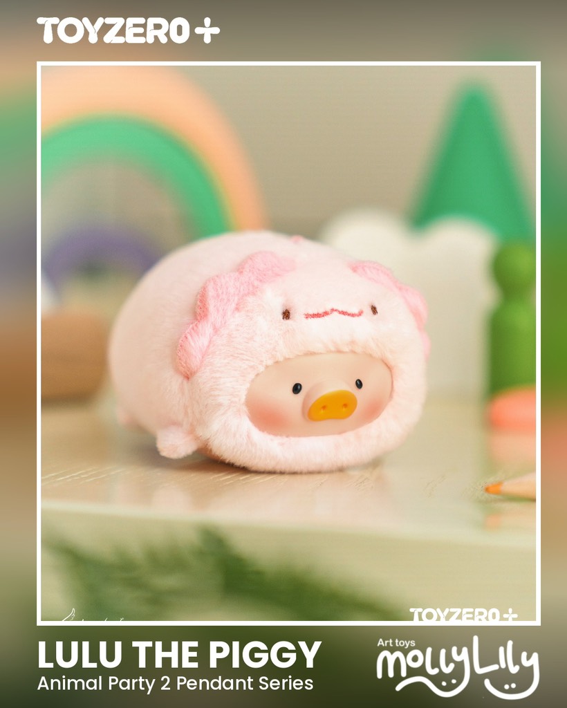 LULU THE PIGGY Animal Party Stick Together Plush Keychain Series
