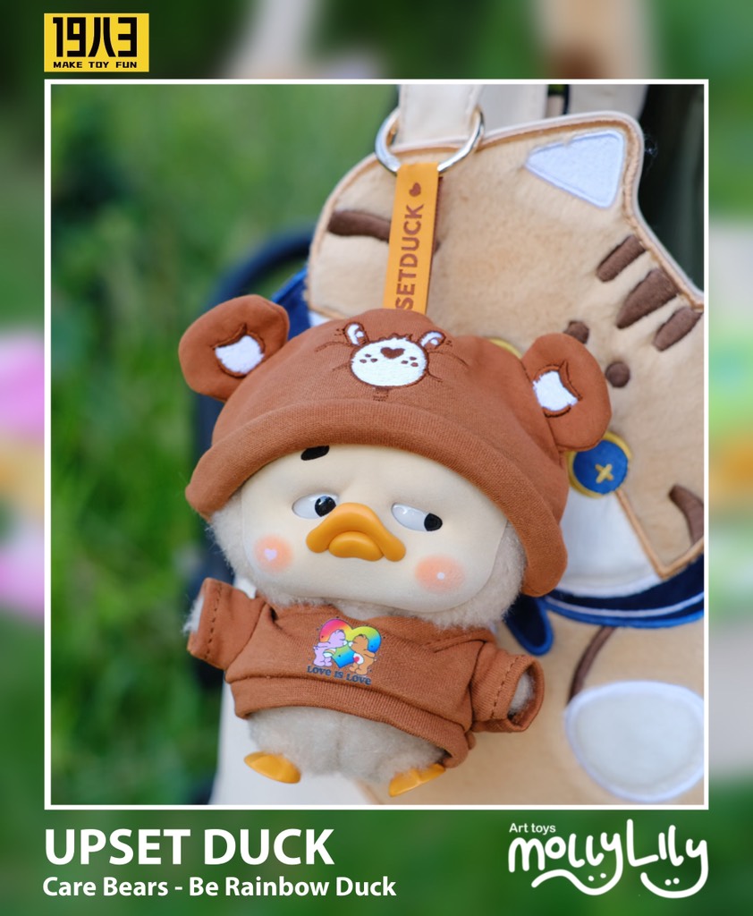 UPSET DUCK x Care Bears Be Rainbow Duck Plush Pendant Series