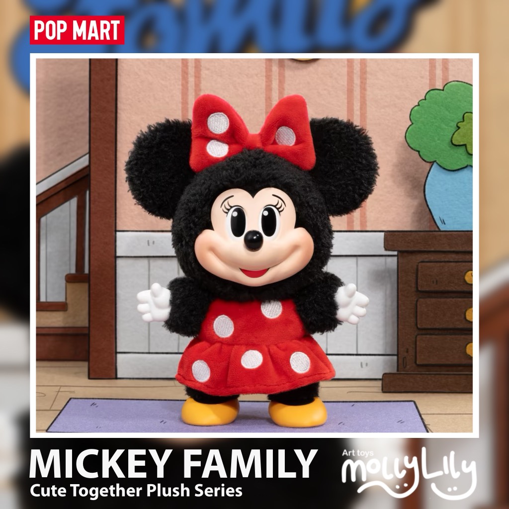 POP MART Mickey Family Cute Together Plush Pendant Series
