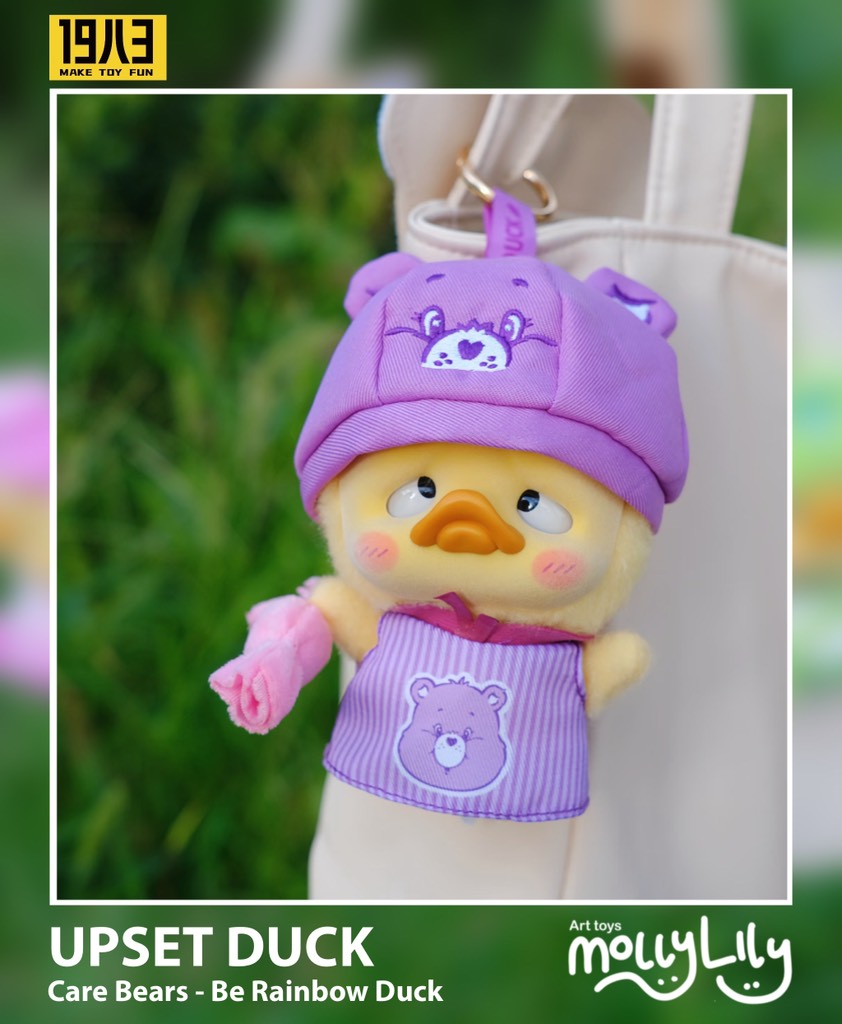UPSET DUCK x Care Bears Be Rainbow Duck Plush Pendant Series