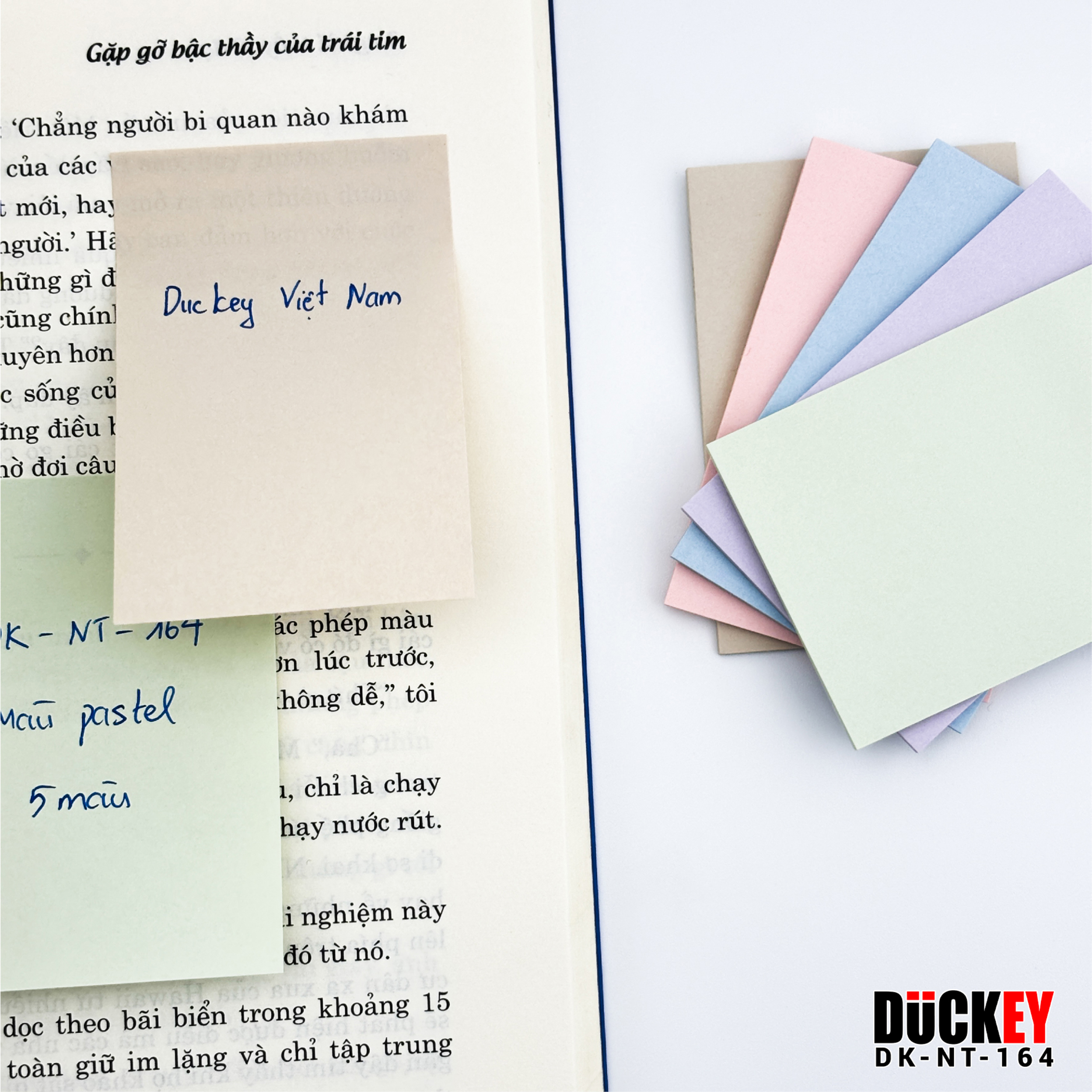 Giấy nhớ 5 màu Pastel DK-NT-164 51x76mm thương hiệu DUCKEY