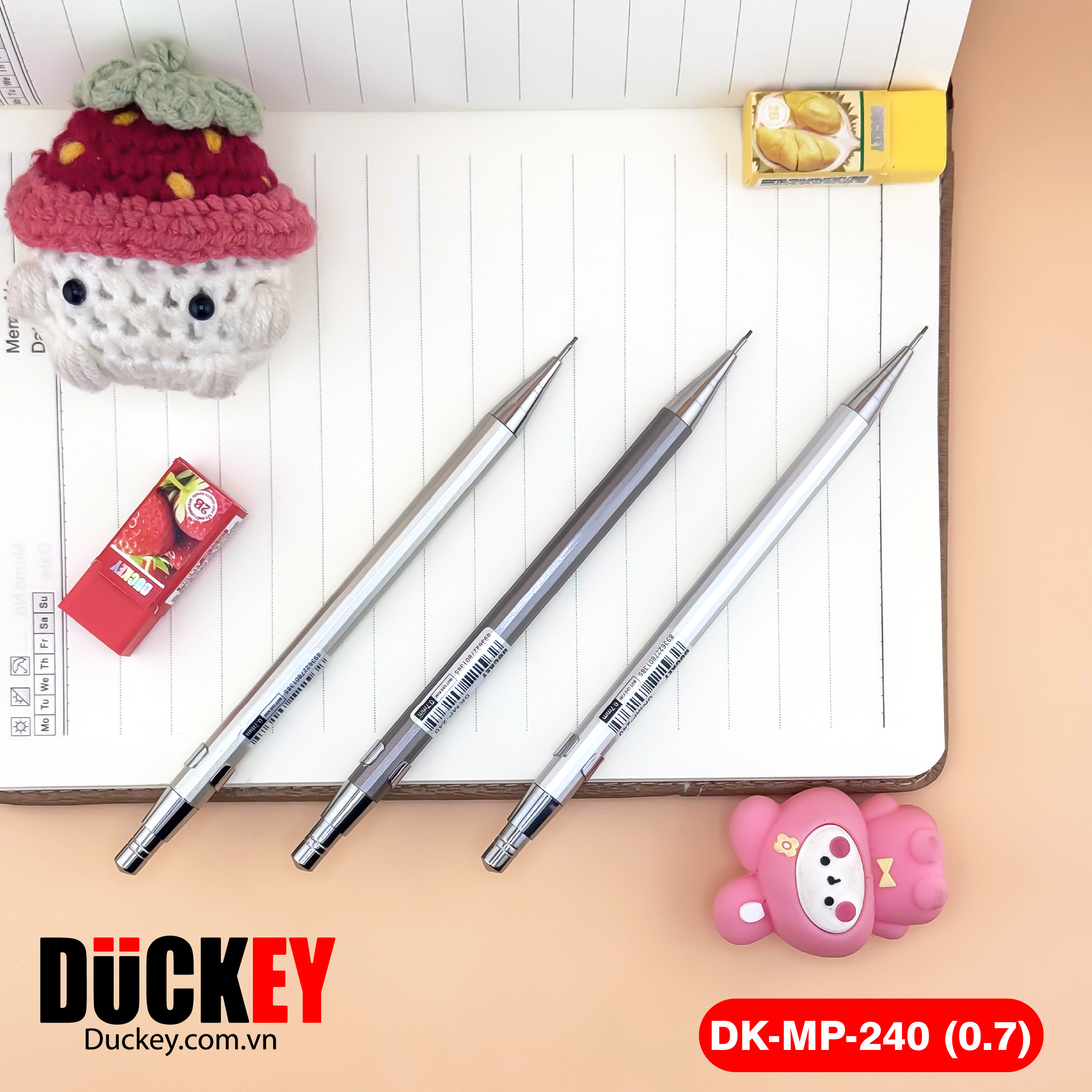 Bút chì kim Duckey DK-MP-240 0.7mm thân kim loại siêu bền