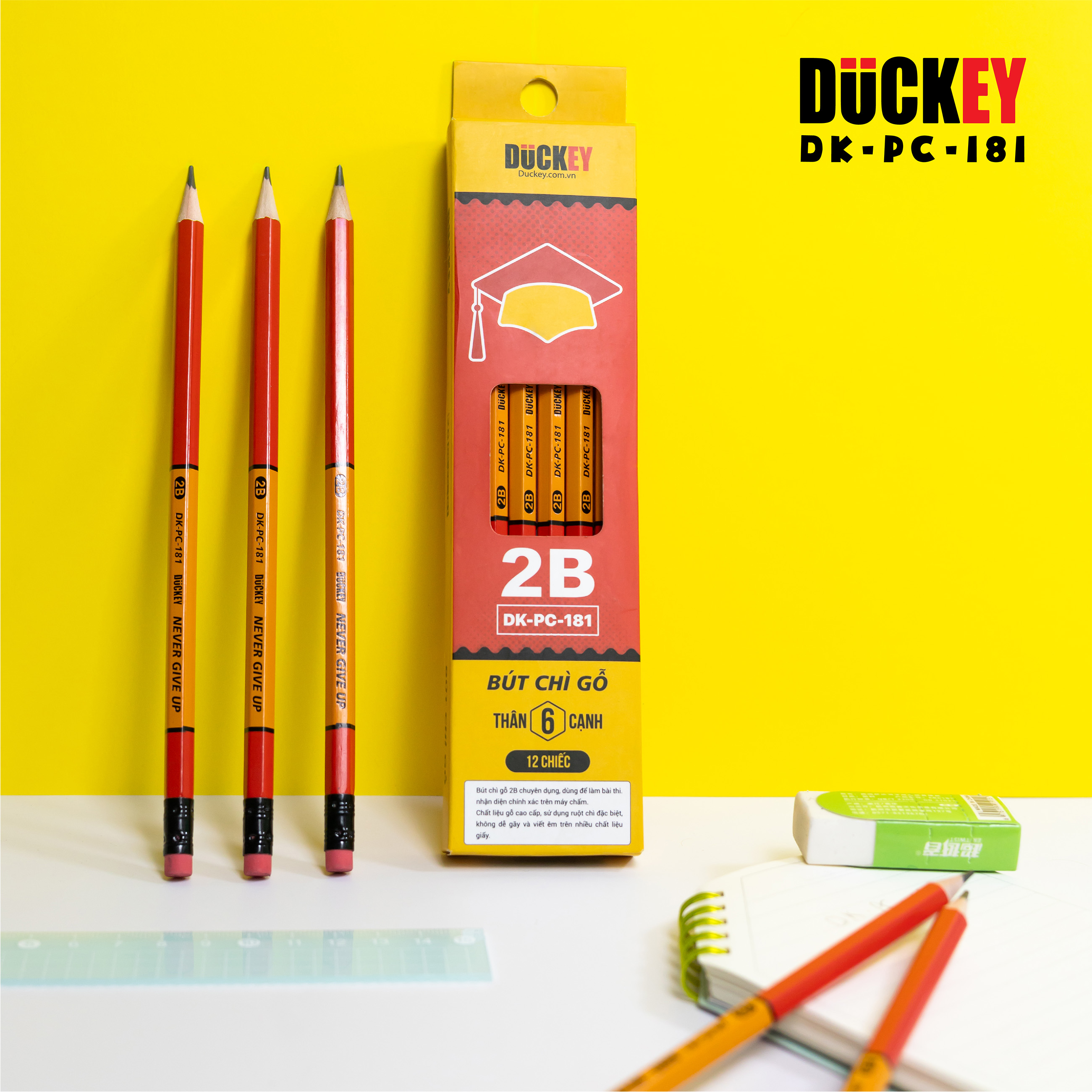 Bút Chì 2B Sĩ Tử DUCKEY DK-PC-181