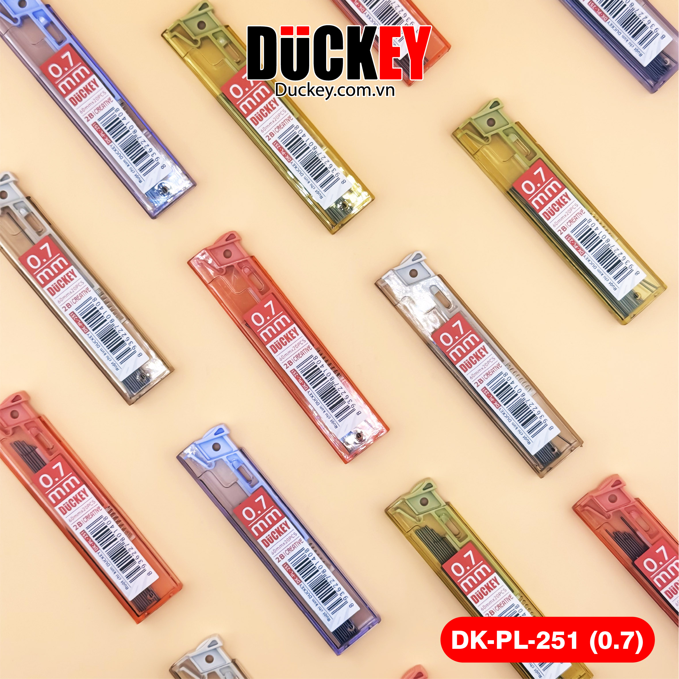 Ngòi chì kim Duckey 2B DK-PL-251 0.7mm viết siêu mượt.