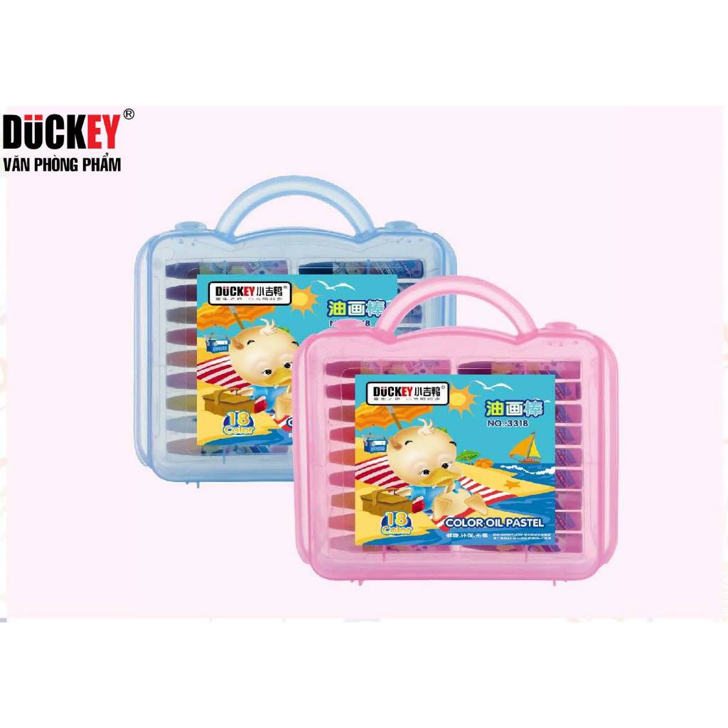 SÁP MÀU DẦU HỘP NHỰA. CHUẨN THƯƠNG HIỆU DUCKEY DÀNH CHO BÉ. MÃ 3312,3324,3336
