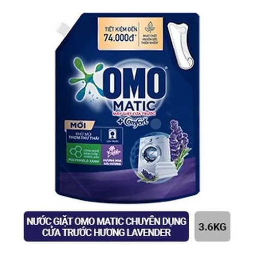 OMO Nước Giặt Khử Mùi Thơm Thư Thái Cửa Trước 3.6kg