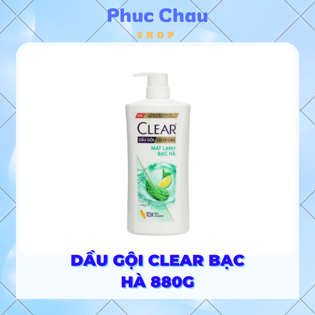 CLEAR dầu gội bạc hà 880g