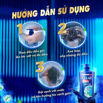 Dầu Gội Clear Men Sạch Gàu Cool Sport Bạc Hà 900g (Mới)