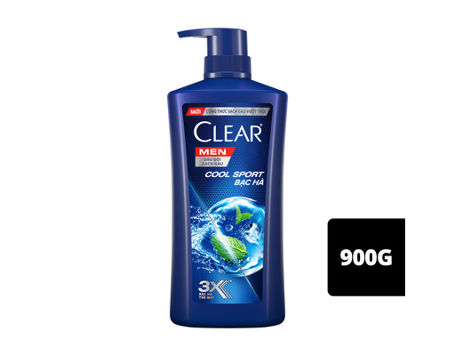 Dầu Gội Clear Men Mát Lạnh Bạc Hà 900G