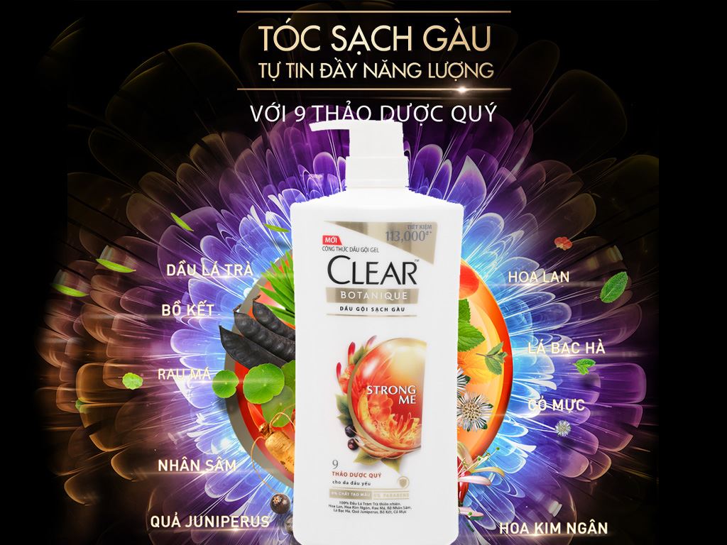 Clear dầu gội thảo dược 900Gr