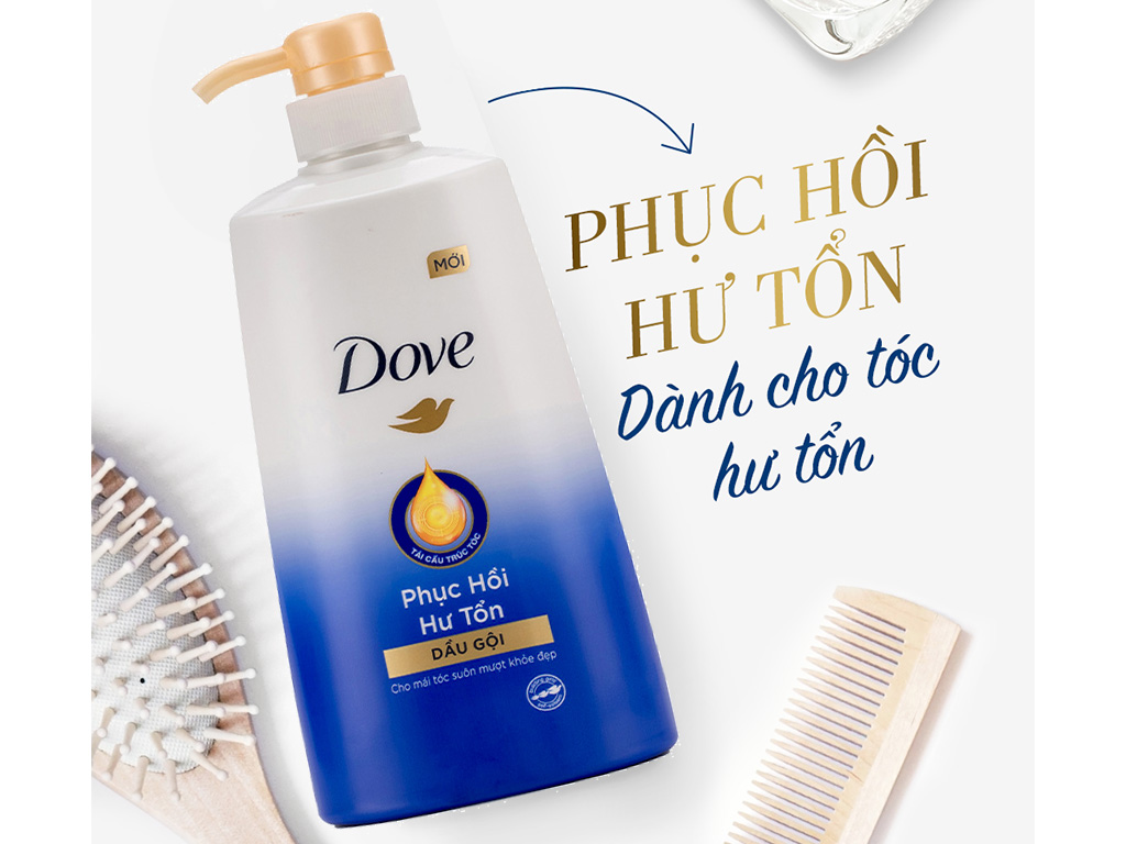 DOVE dầu gội phục hồi tóc hư tổn 1400g