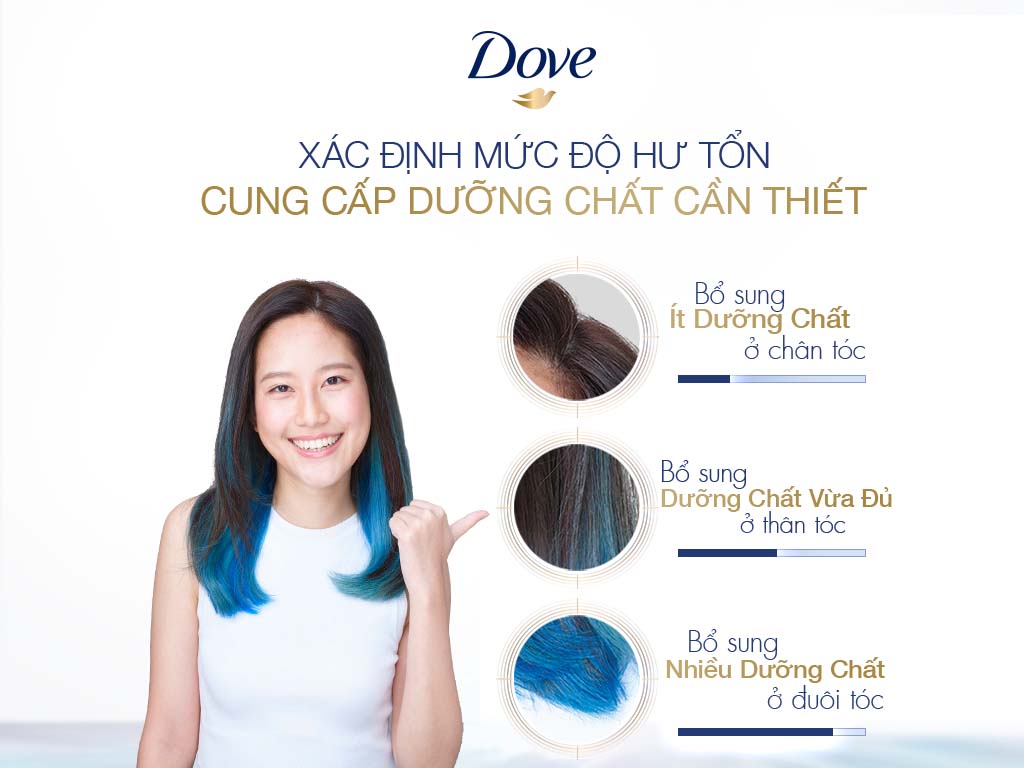 DOVE dầu gội phục hồi tóc hư tổn 1400g