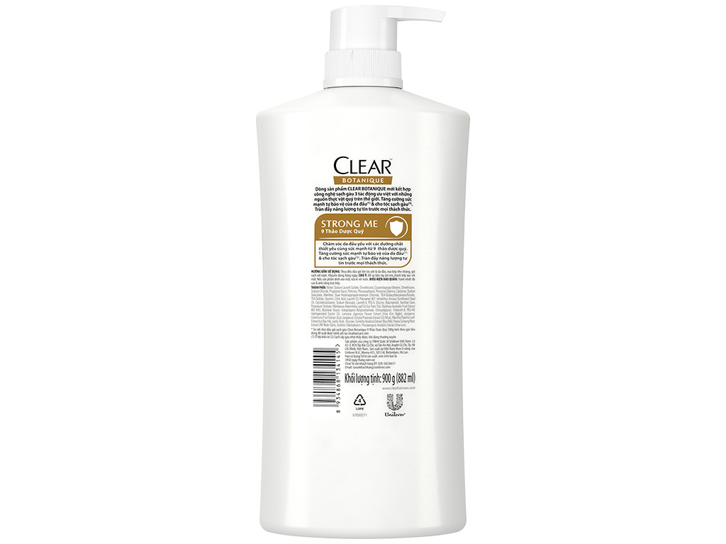 Dầu gội Clear Thảo Dược 900g