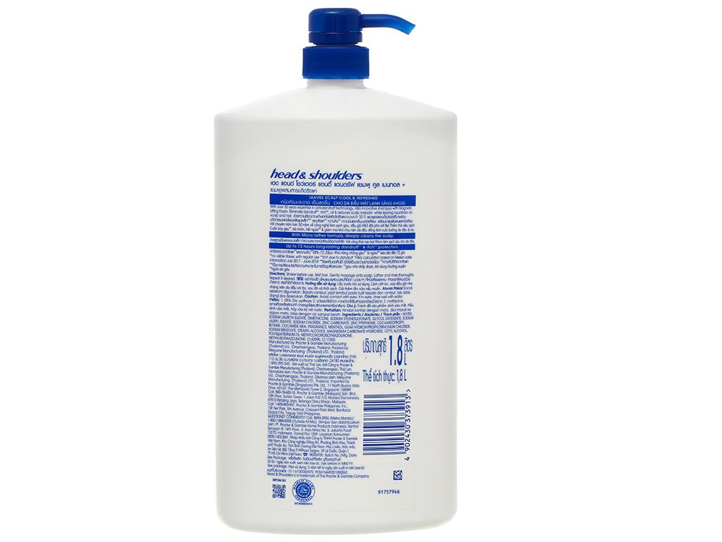 HEADshoulder dầu gội bạc hà 1800ml