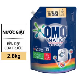 Nước giặt OMO Matic cửa trước giữ màu túi 3.6 lít