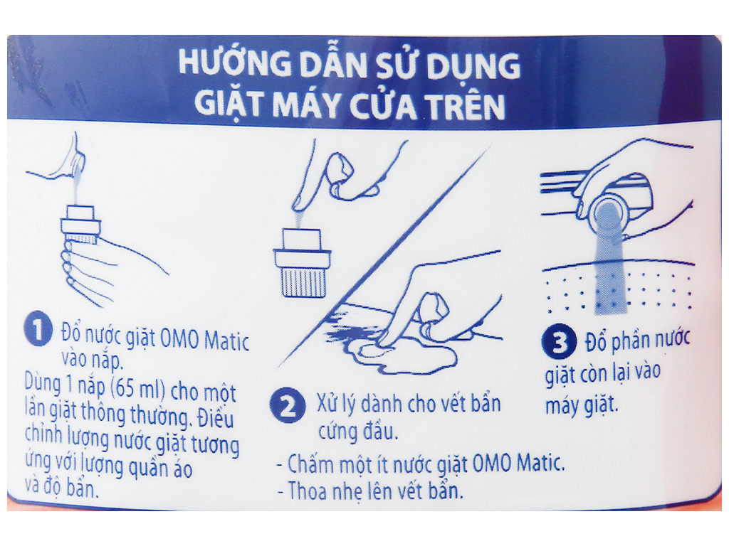 Nước giặt OMO Matic cửa trên túi 3.9kg