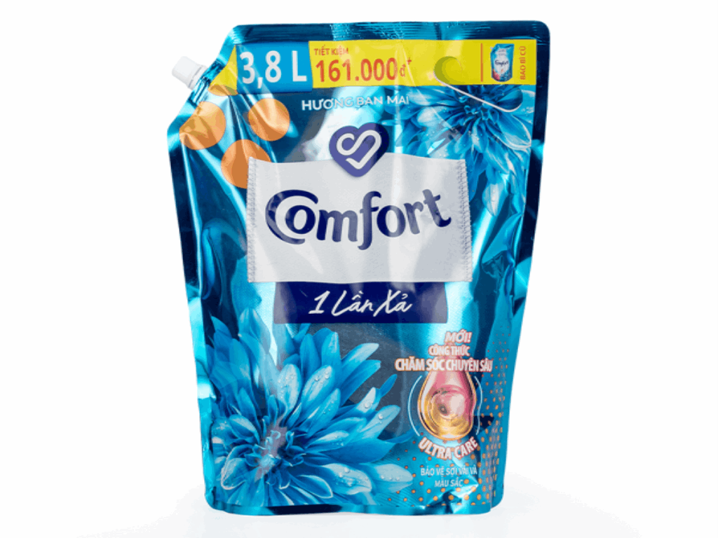 Nước xả vải Comfort 3.7 lít đậm đặc một lần xả hương ban mai