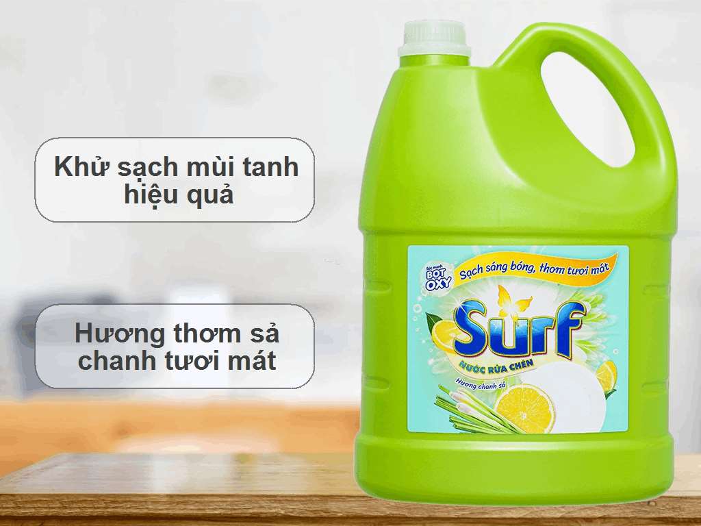 Nước Rửa Chén SURF Hương Chanh Sả Can 3.6kg