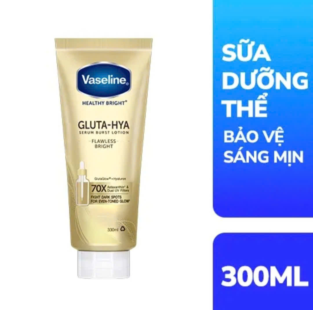 VASELINE sữa dưỡng thể GLUTA-HYA dưỡng sáng da (Vàng) 300ml