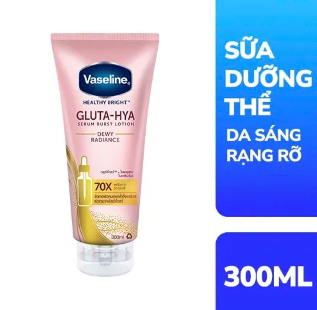 VASELINE sữa dưỡng thể GLUTA-HYA dưỡng sáng da (Hồng) 300ml