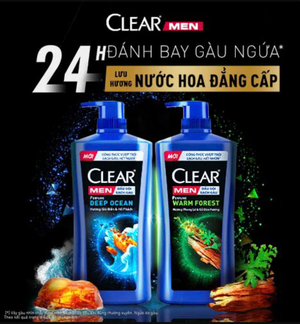 Dầu Gội Sạch Gàu CLEAR Men 840g Perfume Deep Ocean - Hương Gió Biển Và Hổ Phách