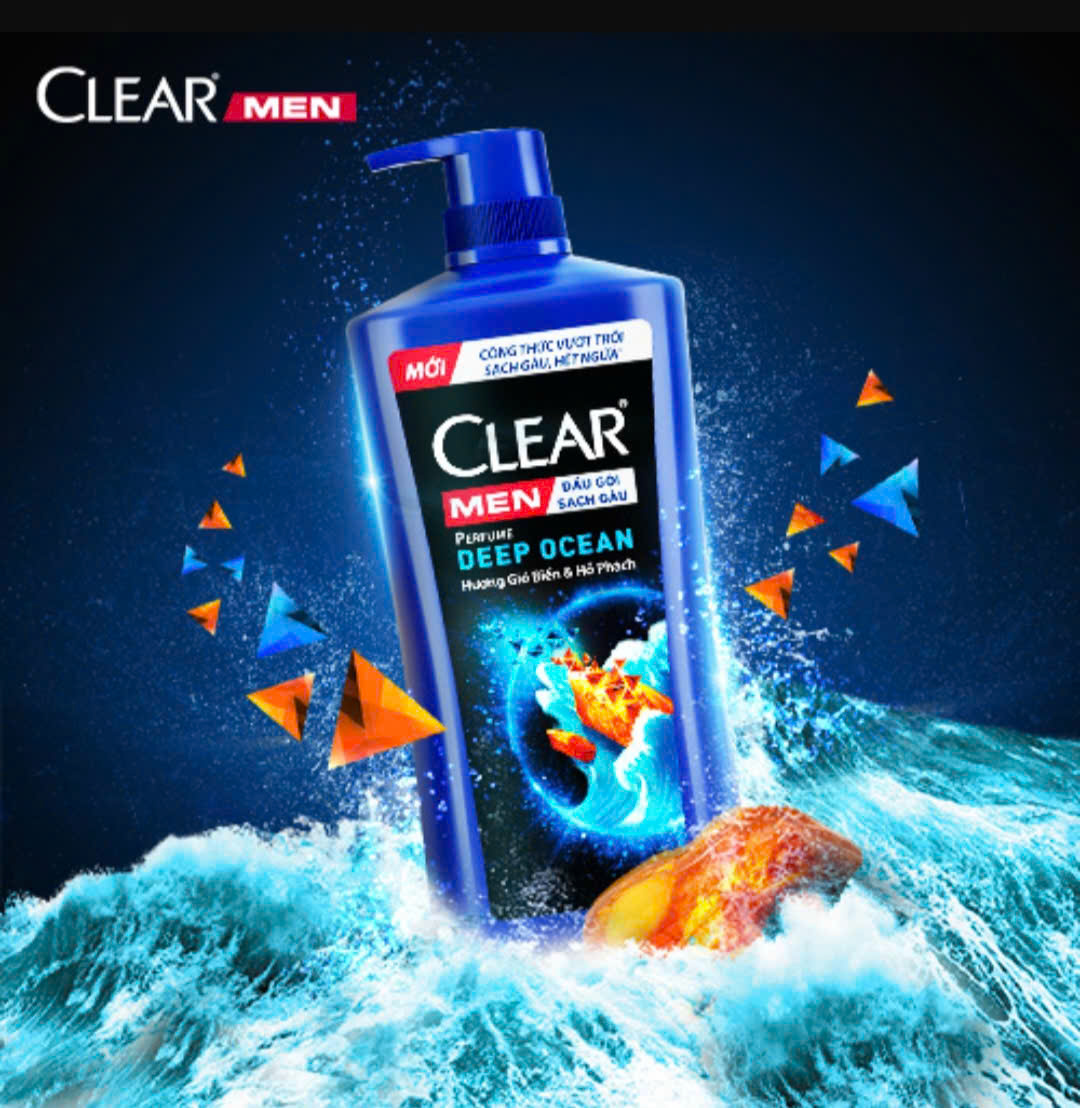 Dầu Gội Sạch Gàu CLEAR Men 840g Perfume Deep Ocean - Hương Gió Biển Và Hổ Phách