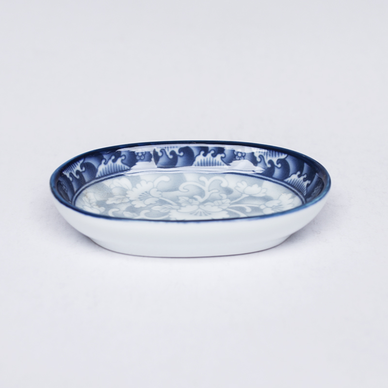 Đĩa chấm chữ nhật sứ hoa văn cao cấp Hàn Quốc Sambo