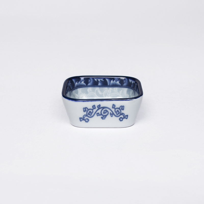 Đĩa chấm vuông 7,4cm sứ hoa văn cao cấp Hàn Quốc Sambo MD-085