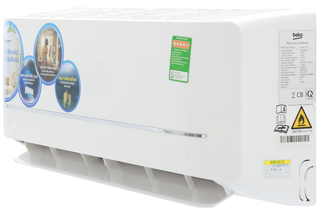 Máy lạnh 2 chiều Beko Inverter 1.5 HP RSVH12VS