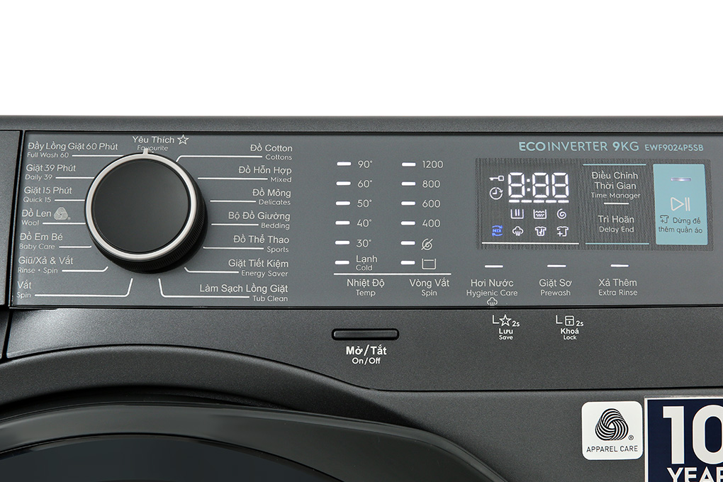 Máy giặt Electrolux UltimateCare 500 10 kg EWF1024P5SB ( Inverter)
