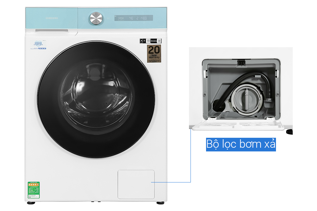 Máy giặt sấy Samsung Bespoke AI giặt 14 kg - sấy 8 kg WD14BB944DGMSV (Inverter)