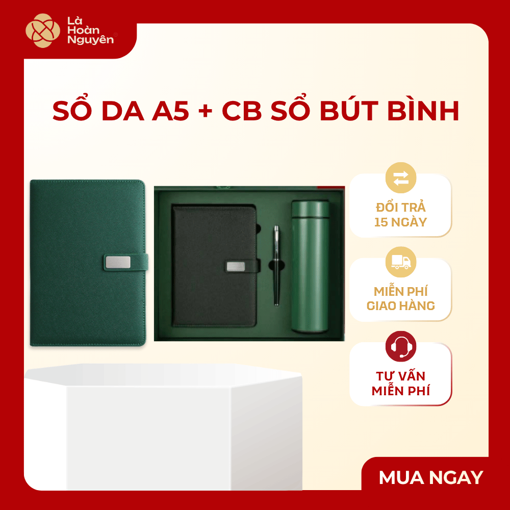 Sổ da - Set Sổ Bút Bình