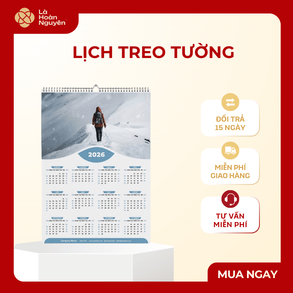 LỊCH TREO TƯỜNG 1 TỜ