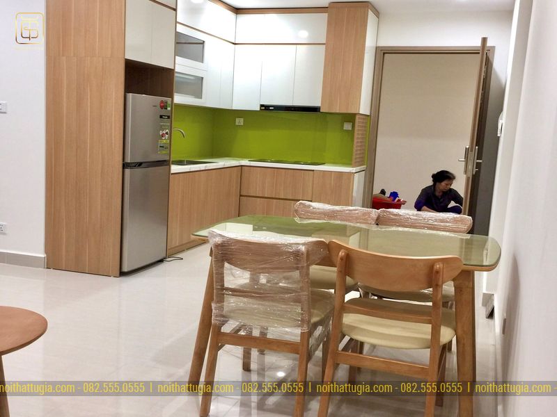 Thi công nội thất chung cư 54m2 1 phòng ngủ – S2.16 Vin Ocean Park