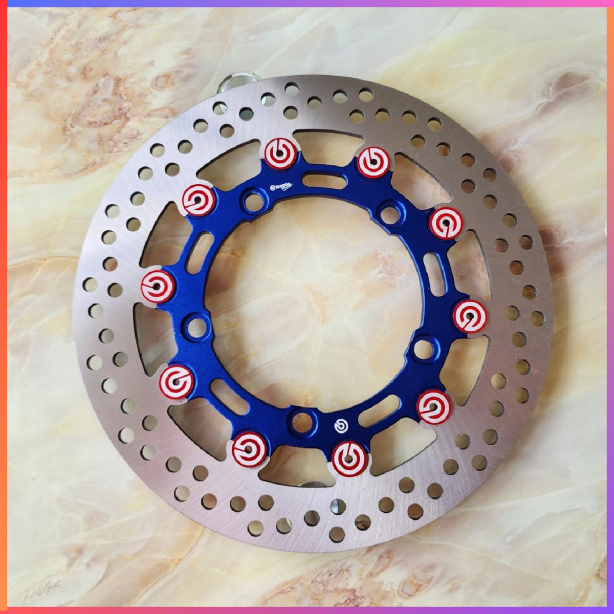 Đĩa trước 5 lỗ Ex 150 267 Màu Xanh dương chốt bremmbo