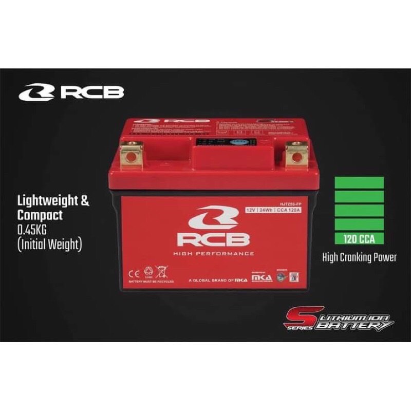 BÌNH ẮC QUY RCB - BÌNH ĐIỆN SIÊU MẠNH - siêu nhẹ ( bảo hành 1 năm)