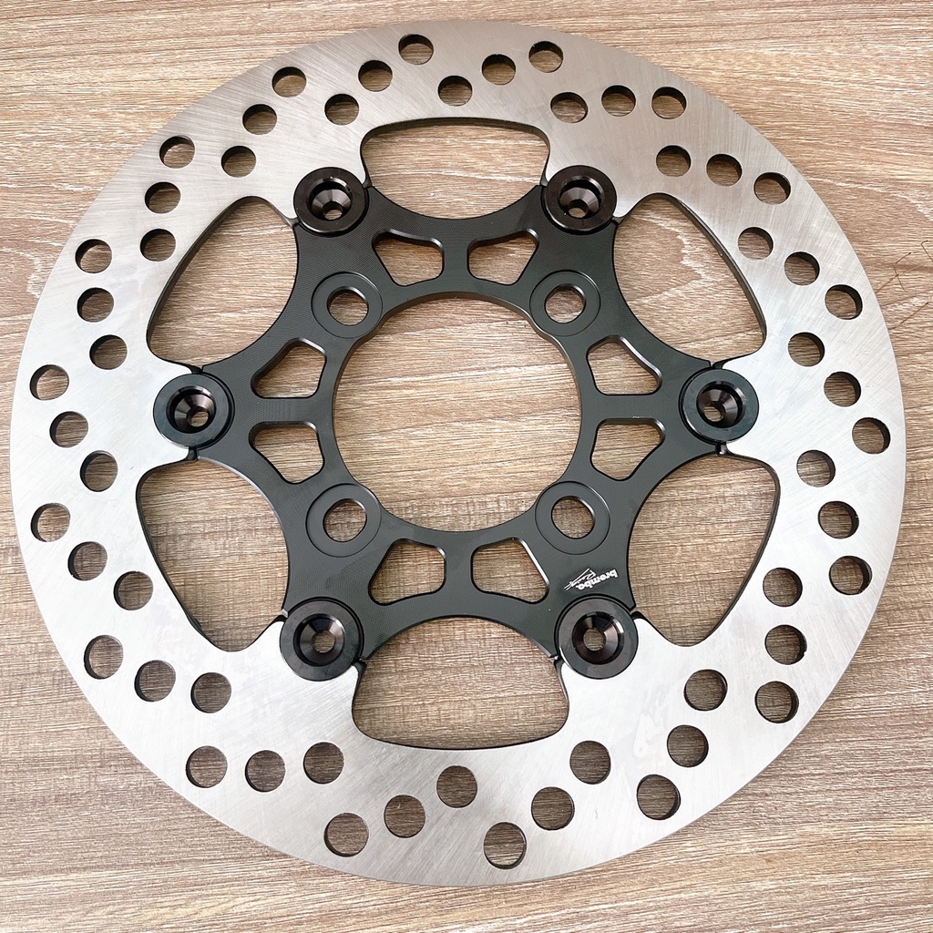Đĩa Kingdrag size 220mm Gắn Cho Các Dòng Xe 4 lỗ thông dụng Ya - Honda - Suzuki - SYM Màu đen nút đen