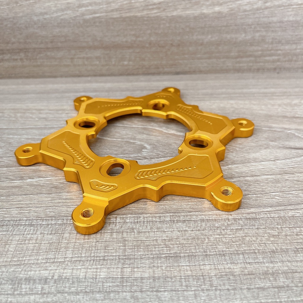 Lòng đĩa KTM từ 6 lỗ ra 4 lỗ màu vàng