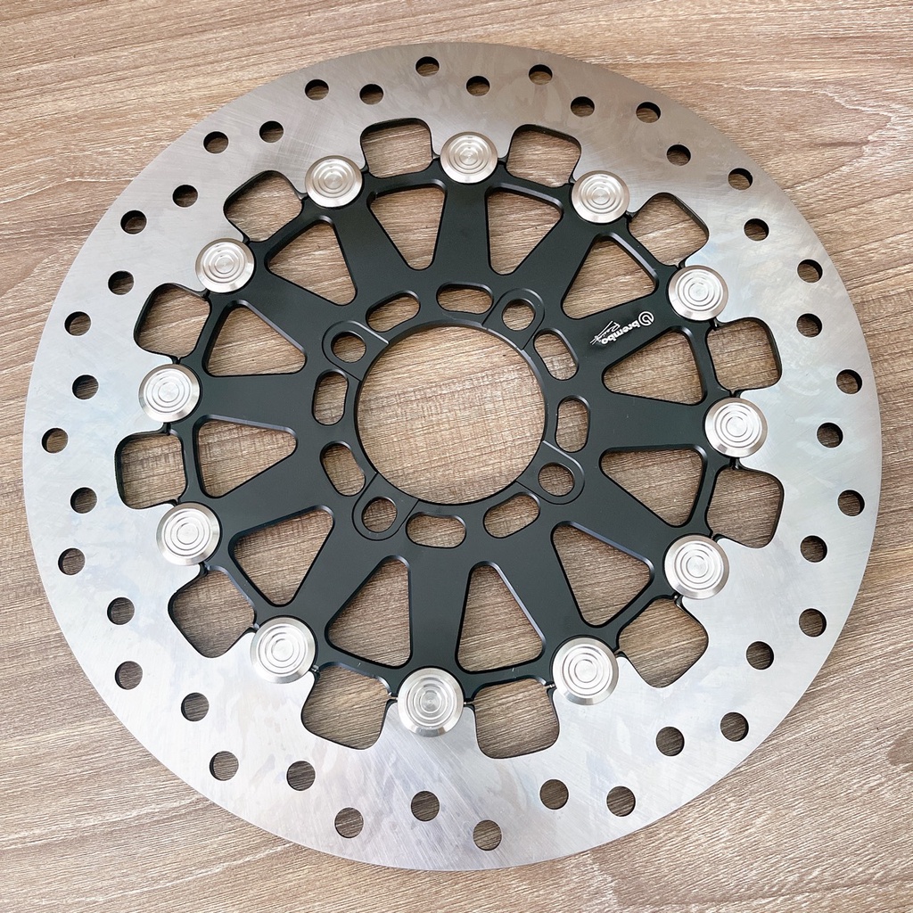 Đĩa Kingdrag size 265mm Đen nút inox siêu sáng Gắn Cho Các Dòng Xe 4 lỗ thông dụng Ya - Honda - Suzuki - SYM