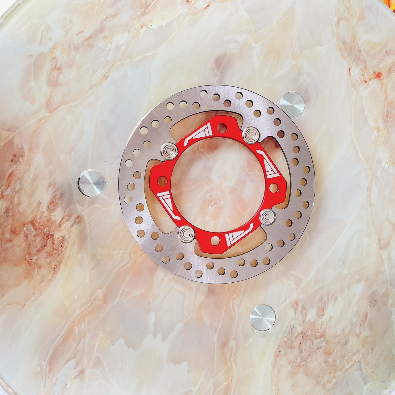 Đĩa sau winner size 220mm nút inox 4 lỗ lắp như zin