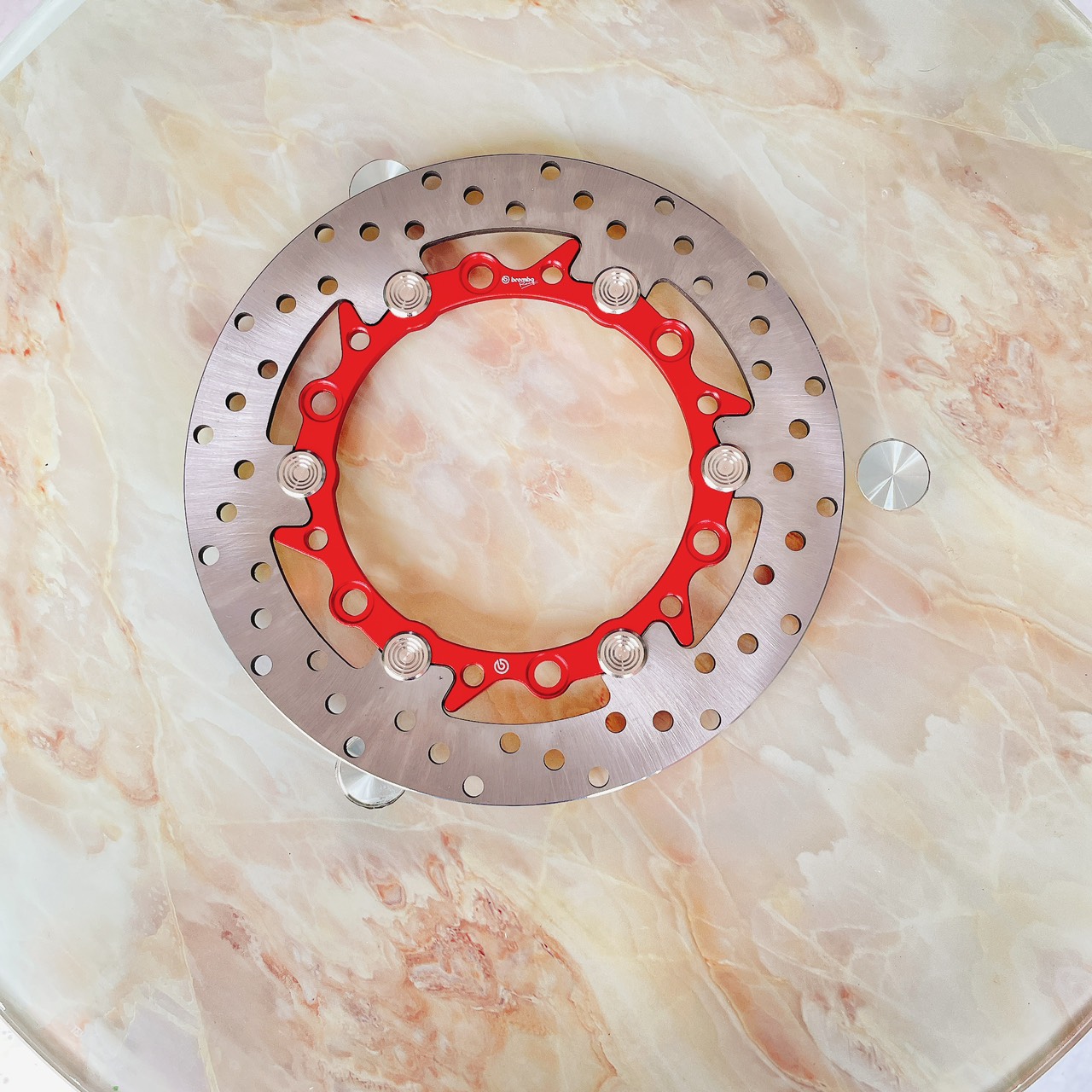 Đĩa thắng trước Winner size 267mm nút inox 6 lỗ ( xài mâm zin )