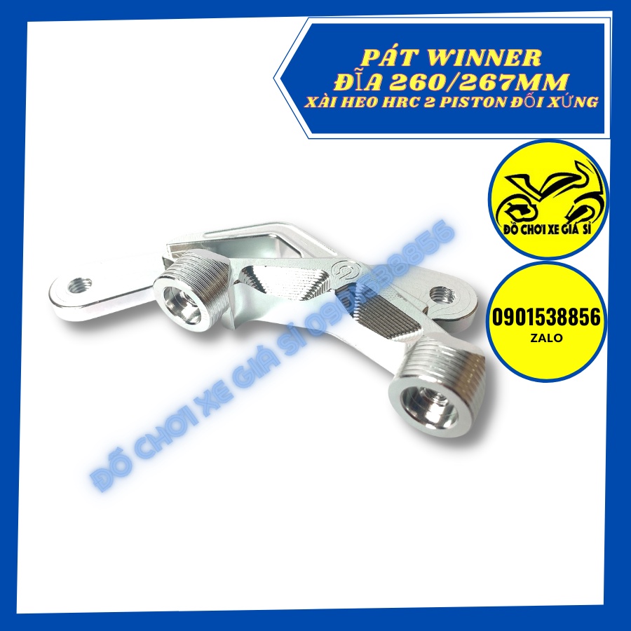 Pát trước Winner đĩa 260/267mm xài heo Hrc 2 Piston đối xứng