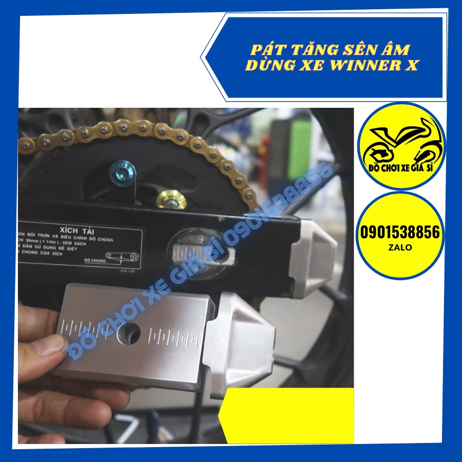 Pát tăng sên âm Winner X nhôm CNC nguyên khối