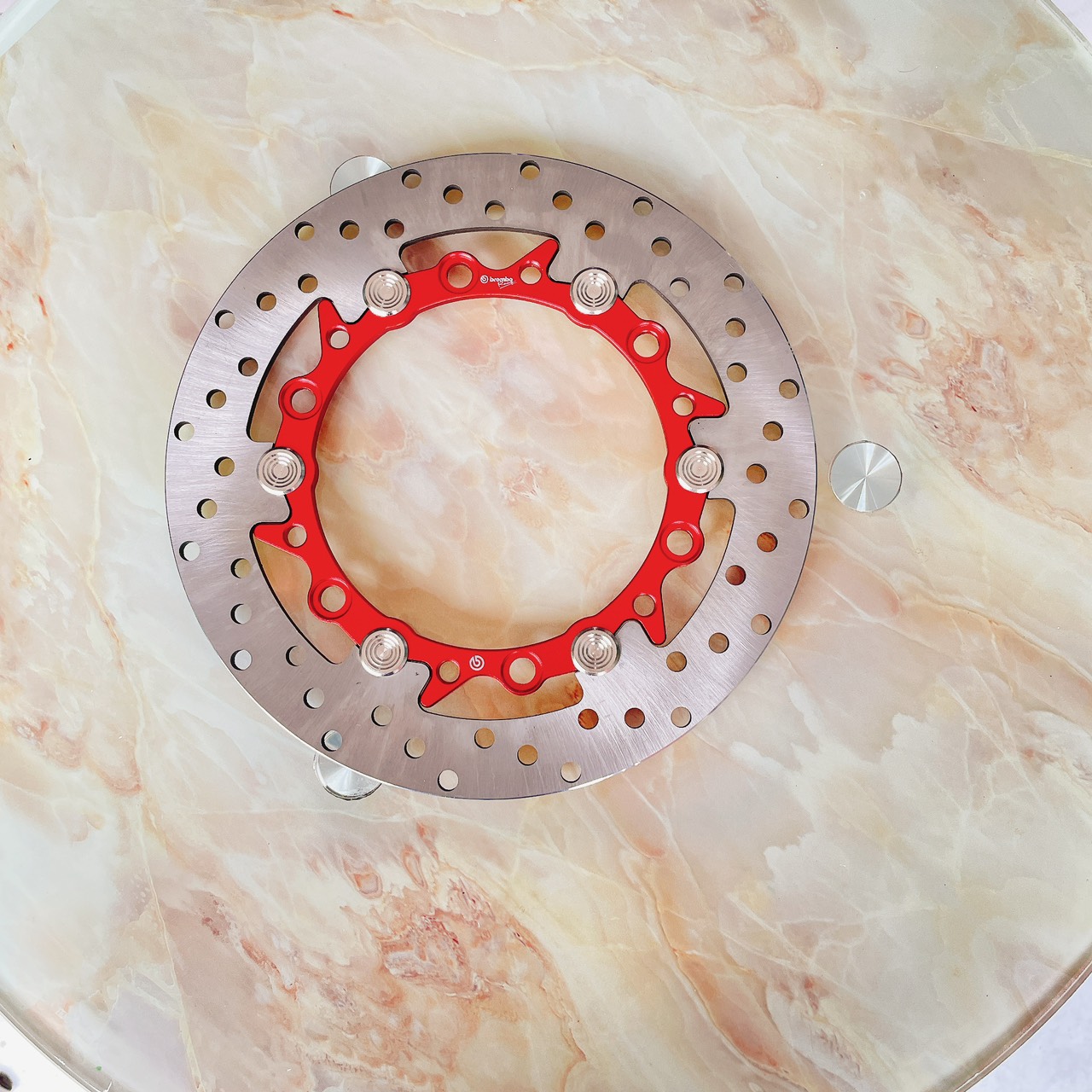 Đĩa thắng trước Winner size 267mm nút inox 6 lỗ ( xài mâm zin )