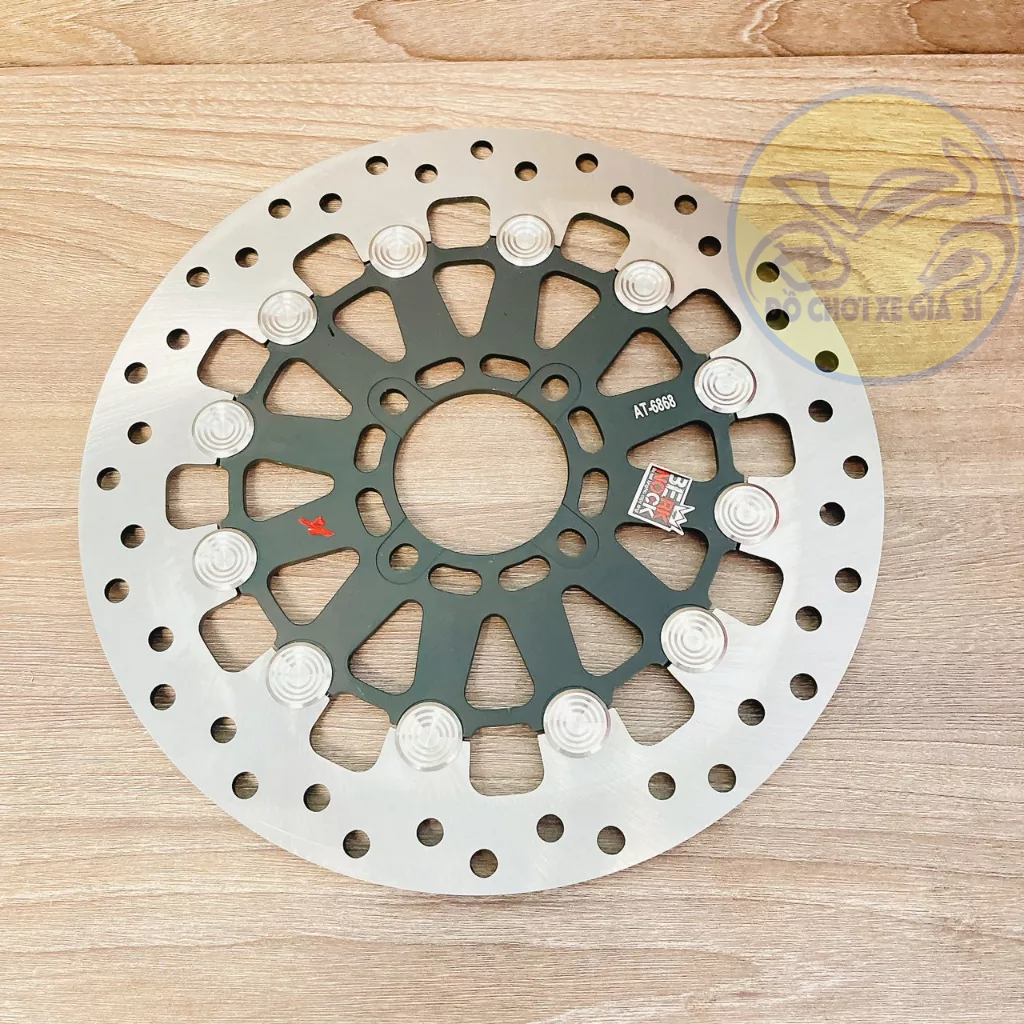 Đĩa King Drag V2 Khoen Inox 304 267mm màu đen lắp được cho tất cả các dòng xe thông dụng
