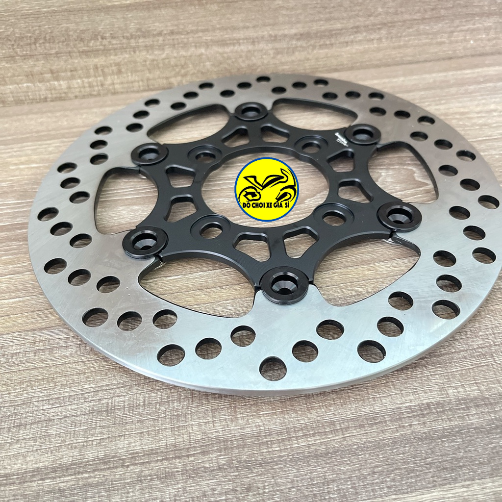 Đĩa Swit size 220mm Gắn Cho Các Dòng Xe 4 lỗ thông dụng Ya - Honda - Suzuki - SYM  đen nút đen