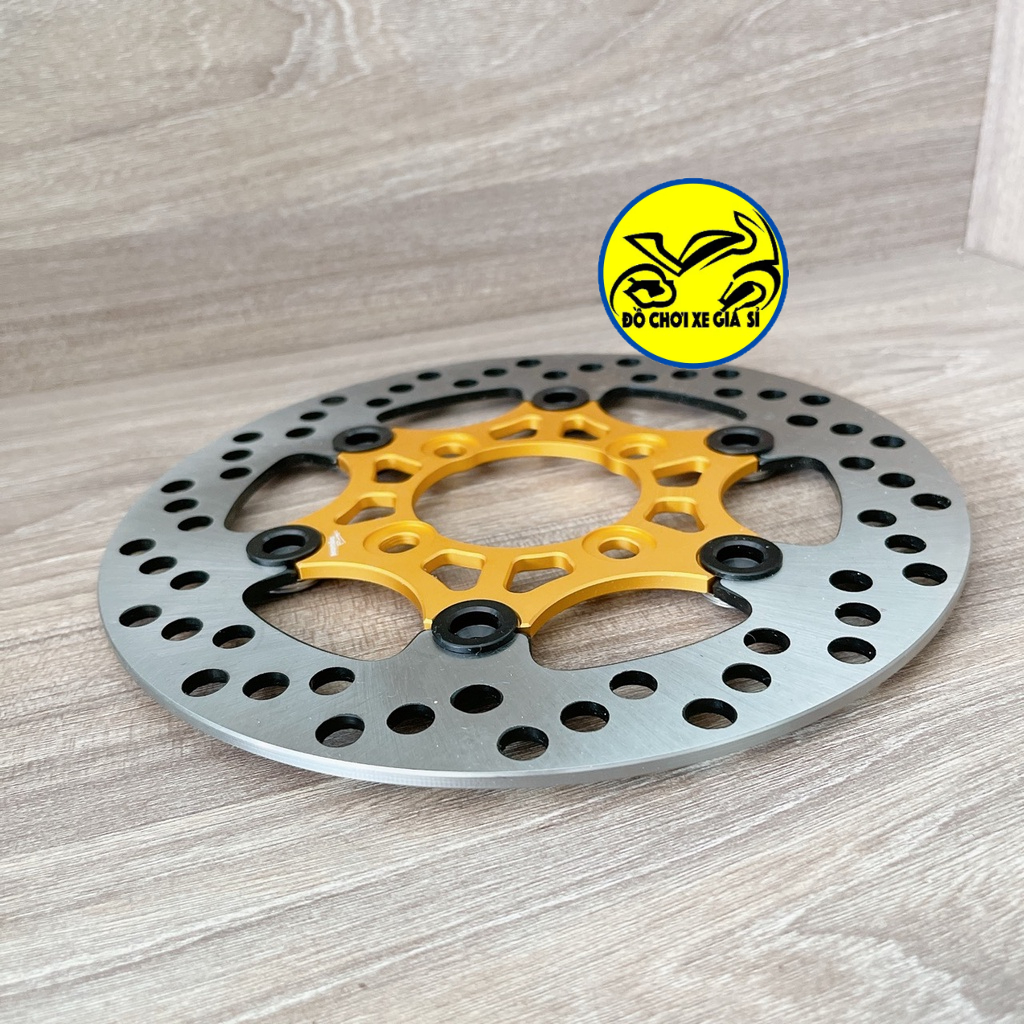 Đĩa Swit size 220mm màu Vàng nút đen Gắn Cho Các Dòng Xe 4 lỗ thông dụng Ya - Honda - Suzuki - SYM