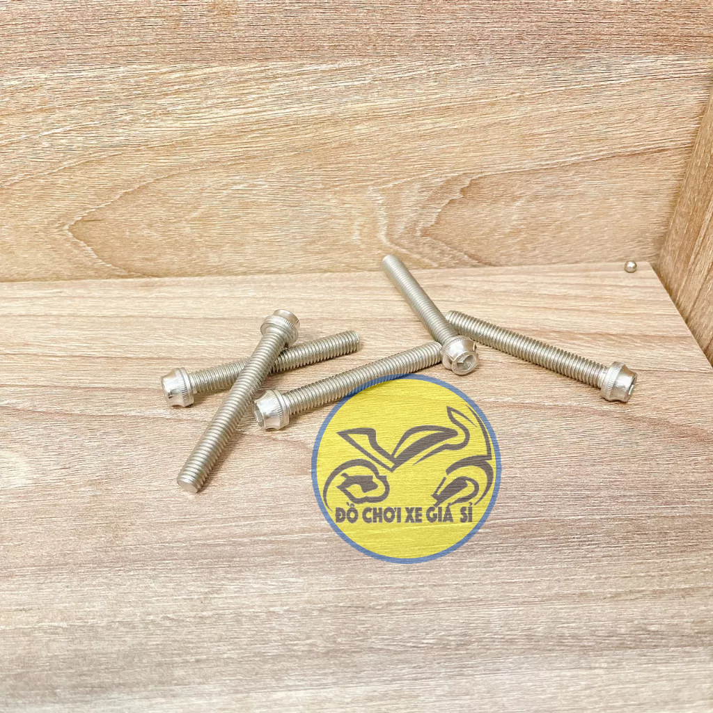 Ốc tiện đầu đầu inox 304 siêu sáng 8li 60 ( Giá 1 con )